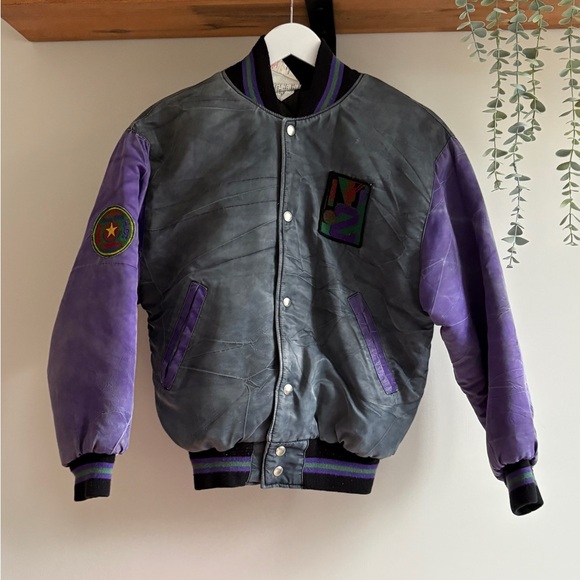 Vintage PINZEL purple varsity bomber size Small - Picture 2 of 7